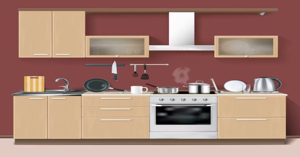 how to fill wide kitchen